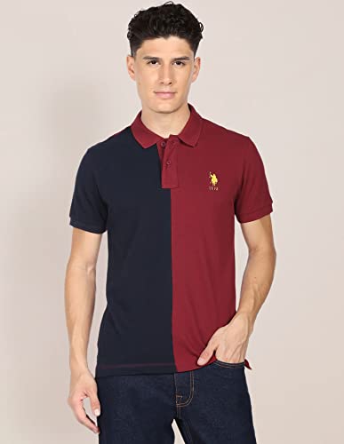 Image of U.S. POLO ASSN. Slim Fit Polo T Shirts for Men - 100% Cotton, Half Sleeves Mens Tshirt