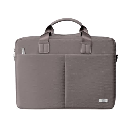 Image of GRIPP Hugo Laptop Sleeve Bag for Laptop /MacBook up to 14 Inch, Detachable Shoulder Strap, Carry Handle, Trolley Sleeve, Tablet Compartment, Multiple Organisers, Office and Travel Bag - Sand Beige