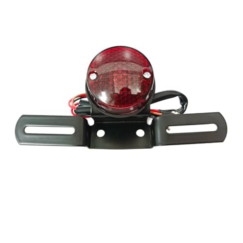 Feu arrière de moto avec support plaque immatriculation pour Bobber et Chopper personnalisés