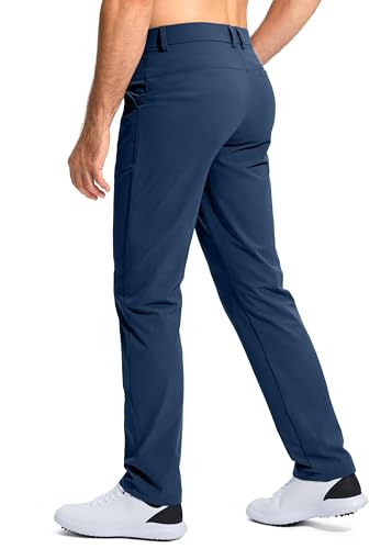Pudolla Men's Golf Pants Stretch Work Dress Comfy Pants 30"/32"/34" Lightweight Quick Dry Casual Slacks Trousers with Pockets2
