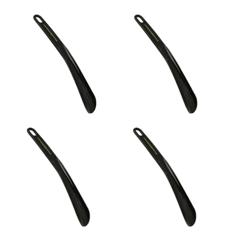 Image of Chardonnay Shoe Horn | Travel Friendly Shoe Wearing Stick for Men & Women | Medium Handle | Easy Slip-On for Shoes | Elegant Business, Wedding & Casual Formal Footwear Accessory - Black