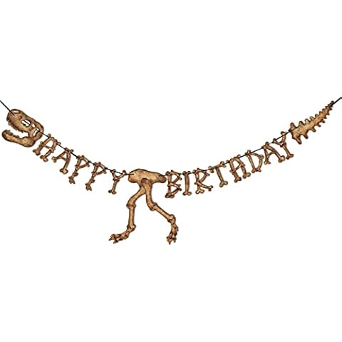 WERNNSAI Fossil Dinosaurier Banner - Dinosaurier Geburtstagsparty Dekorationen für Kinder Dino Thema Party Zubehör T-Rex Partybanner Wandbehang Dekor Vormontiert Birthday Girlande Cover