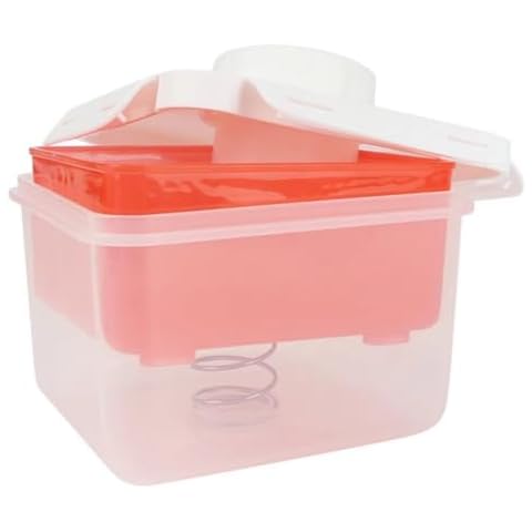 NIWWIN Adjustable Vegan Tofu Press Mold Tofu Maker Kit Tofu Box Vegan Tofu Strainer Homemade Plastic Orginal Best Tofu Cheese Press Built-in Drainage Tofuture for Home Kitchen Cooking Tool (Pink) Cover