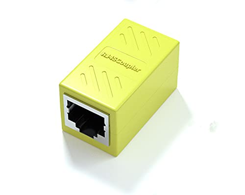 Herfair 2 Pezzi Accoppiatore RJ45 Femmina/Femmina Cat6 - Prolunga Ethernet Per Cat7 Cat5e (Nero) - 5