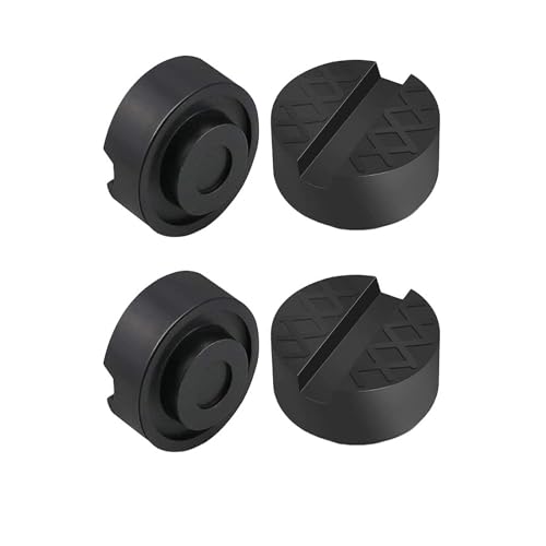 YIXISI 2 Pezzi Tampone in Gomma con Scanalatura per Cric Sollevatore Auto Ponte, Universale Car Jack Gomma Pad, Protector per Binario a Fessura, per Cric, Sistemi di Sollevamento di Auto e Moto