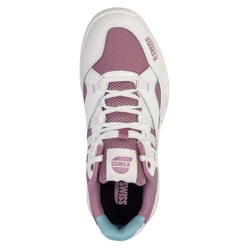 K-Swiss Tura Team Padel damskie buty tenisowe, White Lilas Pastelturquoise, 39.5 EU