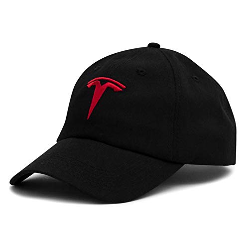 Tesla Car Logo Baseball Cap Embroidered Structured Cotton Dad Hat For Men Women (Black 1) #TOP1
