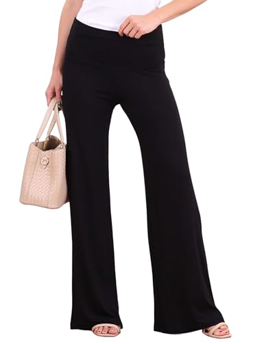 Popana Palazzo Pants for Women Casual Summer Wide Leg Beach Pants Plus Size Made in USA