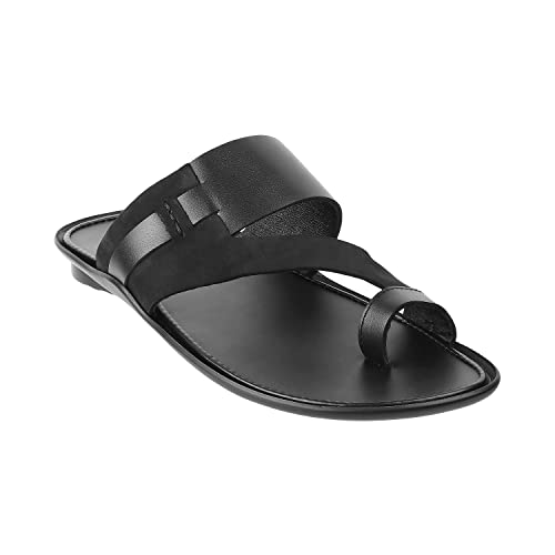 Metro Men Leather Thong Slipper | Chappal | Open Sandal