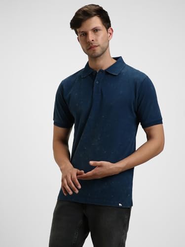 Image of Dennis Lingo Men's Cotton Printed Slim Fit Button-Down Short Sleeve Polo Tshirt