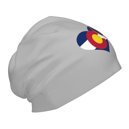 Colorado State American Flag Children Hip Hop Knitted Hat Kids Elastic Leisure Knit Cap Warm Sleep Beanies Black 7