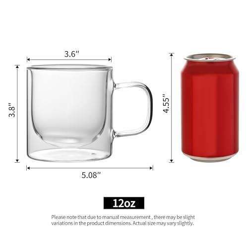 Set de 2 vasos de vidrio térmico NIRA.Z 12 oz miniatura 2