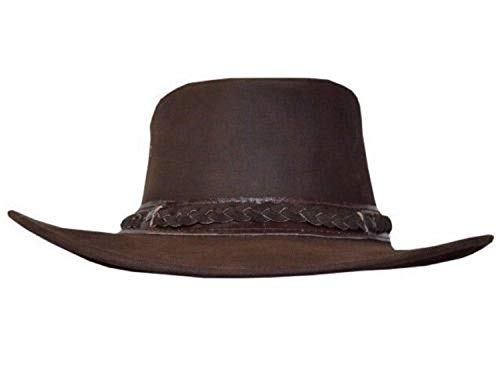 Nuovo cappello da cowboy marrone chiaro AUSSIE stile western Bush originale in vera pelle cappelli