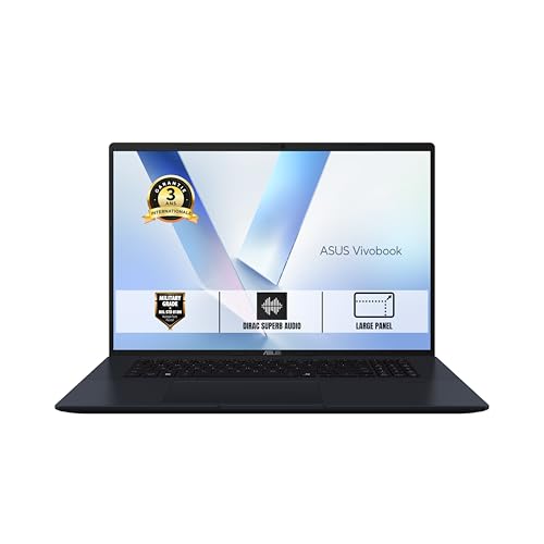 ASUS Vivobook 18 18 Pouces WUXGA PC Portable (AMD Ryzen 7 260, 16GB DDR5, 1TB SSD, AMD Radeon Graphics, Windows 11 Home) – Clavier AZERTY - sans Chargeur.