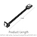 Menewstart SATA Cable V3.0 11.8 inches, 3 Pack, Black, Sata III 6Gbps 90 Degree Right Angle HDD SSD Data Cable, 7 Pins Locking Latch, Compatible for SATA HDD, SSD, CD Driver