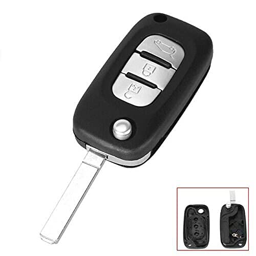 Coque de clé de voiture à 3 boutons télécommande plip de remplacement boîtier vide