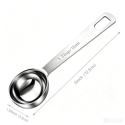 4-Pack Coffee Scoop – 1 Tablespoon (15ml) Stainless Steel Measuring Spoons, Long Handle for Ground Coffee, Tea, and Powder - Image 3