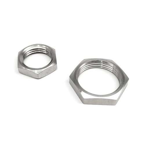 2/5個 M8〜M40 細目六角薄型ロックナット ピッチ1mm 1.5mm 304 A2-70 ステンレススチール 水タンクコネクタ パイプタップ 蛇口用(2pcs M27x1.5x32x4.5)