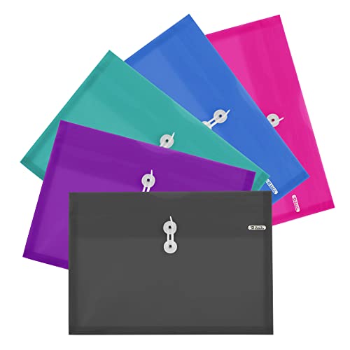 Pochette plastique transparente A4 à ouverture latérale pour stopper les feuilles cornées
