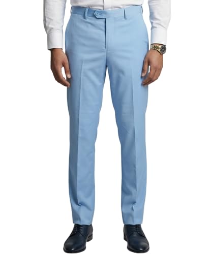 Costume homme bleu pâle de cérémonie ensemble trois pièces gilet croisé haut de gamme
