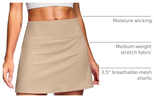 Image of SANTINY 13.5 inch /15 inch Skorts for Women with 2 Pockets High Waisted A Line Casual Pickleball Golf Skort Athletic Tennis Skirt