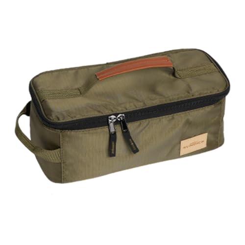 Bolsa de utensilios de camping - Bolsa de utensilios de viaje | Bolsa organizadora para utensilios de cocina | Bolsa de almacenamiento multiusos con bolsillos de malla | Funda portátil para cubiertos