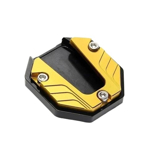 Extension béquille moto bleue avec plaque de support latéral élargie