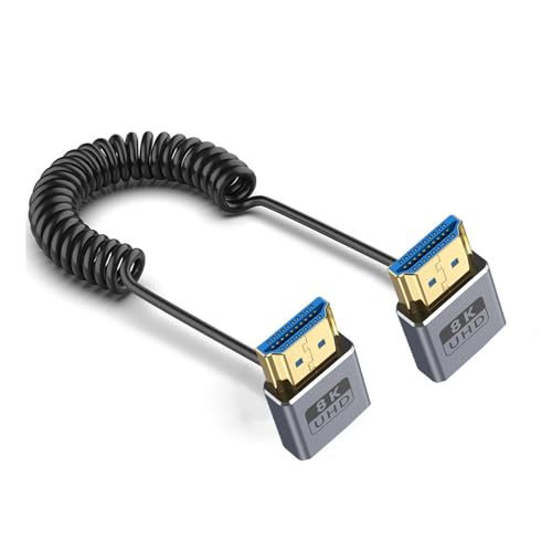 Cable proyector 8K en espiral ideal para cine en casa y salas de reuniones
