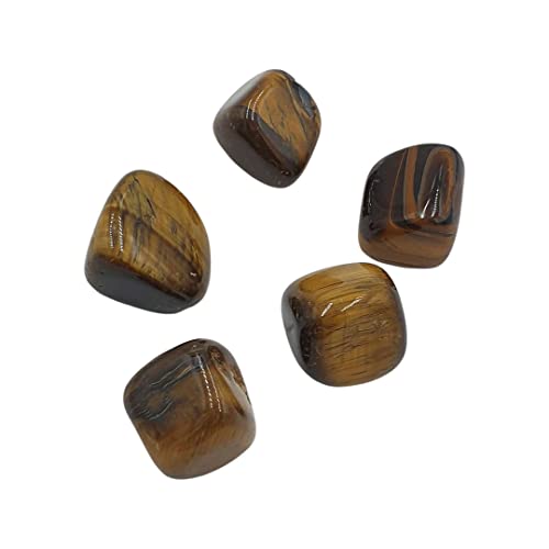 Pierres précieuses œil de tigre | Lot de 5 cristaux chitti pour lithothérapie - 78,500 g