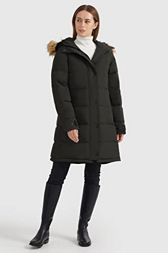 Orolay Women's Thickened Down Coat Long Puffer Jacket with Adjustable Hood Quilted Warm Winter Parka4