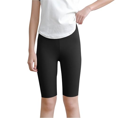 Girls Short Leggings Stretch High Waisted Pants Kids Fashion Athletic Yoga Dance Leggings Slim Fit Biker Shorts