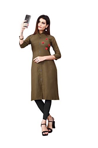 Image of Greciilooks Straight Rayon Kurta Set for Women | Kurta Set | Kurti Set for Women | Festive Kurta Set for Women