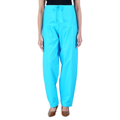 Image of Happy Bunny Salwar Pant for Women, Fine Cotton Ethnic Trousers with Drawstring Waist, Comfortable Daily, Office & Casual Wear Bottoms