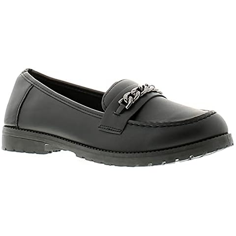 Girls Loafer Patent Memory Foam Insole School Shoes Size 13 & Junior 1 2 3 4 5 Slip On Cover