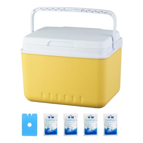 Enfriador aislado – Caja enfriadora de hielo de gran capacidad con tapa sellada a prueba de fugas, contenedor de almacenamiento térmico portátil para alimentos y bebidas, cajas de congelación para