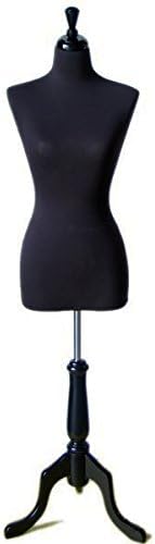 Pinnable Junior Ladies Petite Female French Dress Form - Black