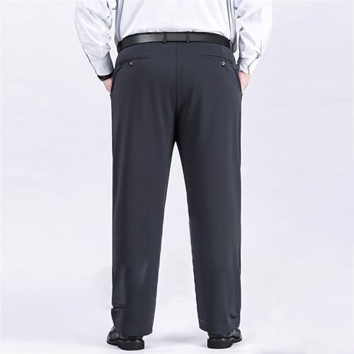 All-Season Men's Stylish Casual Dress Pants Stretchy Comfortable Suit Pants Relaxed Fit Business Work Pants4
