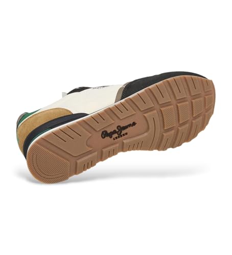 Pepe Jeans Brit Road M Herren-Sneaker, Black Washed Black, 6 UK – Ansicht 5