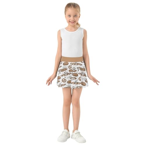 Girls Skorts High Waist Athletic Skirts with Shorts Breads Stretchy Teens Performance Tennis4