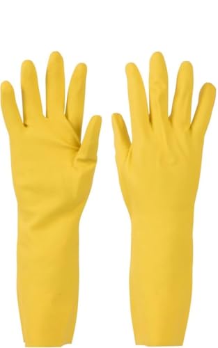 Sorbo Guantes De Hogar Xl Puños Extralargos Perfil De Agarre Antideslizante Para Limpieza Doméstica Y Profesional Amarillo Ajuste Cómodo Hecho De Látex Flexible