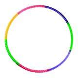 Hopzab Abnehmbarer Hula-Hoop-Reifen für Kinder, 7 Abschnitte, verstellbar, Fitness für Bewegung, Gewichtsverlust, Tanz, Gymnastik, Spiele und Haustiertraining, bunter Kunststoff-Hula-Hoop-Reifen für
