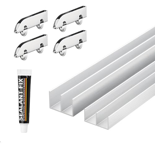 QSPNVFB Aluminio Riel Para Puertas Corredizas...
