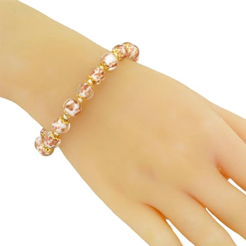 Glass Of Venice Murano Glass Sommerso Bracelet - Milky White3