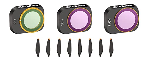 GLOBACT CPL ND Filters Set for DJI Mini 3 Pro Accessories CPL ND8 ND16 with Propellers (3 Pack) Cover