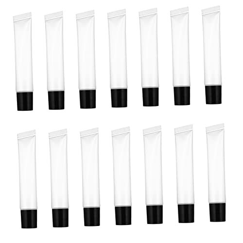 HAPINARY 50 Pcs Tubo De Brillo De Labios Tubos De Labios Contenedores Botellas De Viaje Botella De Protector Solar Recargable Bolsa De Cosméticos De Viaje Plegable Apagado El Plastico Black
