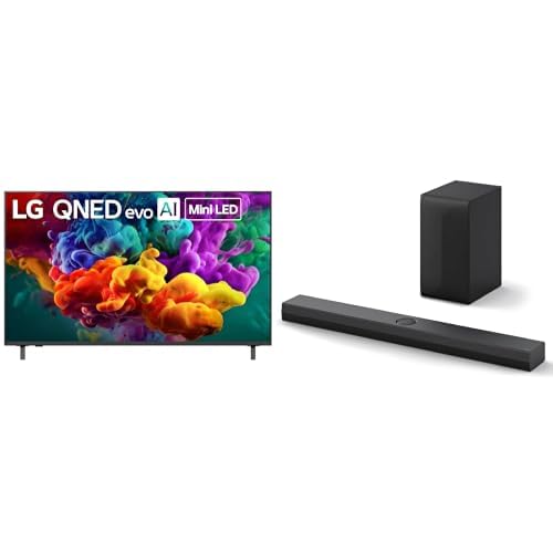 Image of LG 65-Inch Class QNED evo AI QNED84B Series Mini LED 4K Smart TV (65QNED84BUA, 2026) S70TY 3.1.1-Channel QNED TV Matching Soundbar, Dolby Atmos, Wow Orchestra, Rear Speaker Ready, Wireless Subwoofer