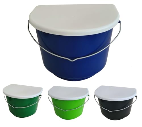 NETPROSHOP Stabiler Turniertrog Diana mit Deckel für Pferde - ideal für Turnierbox und Anhänger 34 × 25,5 × Höhe 24 cm, Farbe:Dunkelblau