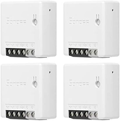 SONOFF ZBMINI ZigBee MINI Smart Switch, 2 Way Light Switch, Compatible with Alexa, SmartThings Hub, Philips Hue Bridge, Google Home, SONOFF ZBBridge, ZigBee 3.0 Gateway Hub Required, 10A/2200W, 4 Pack