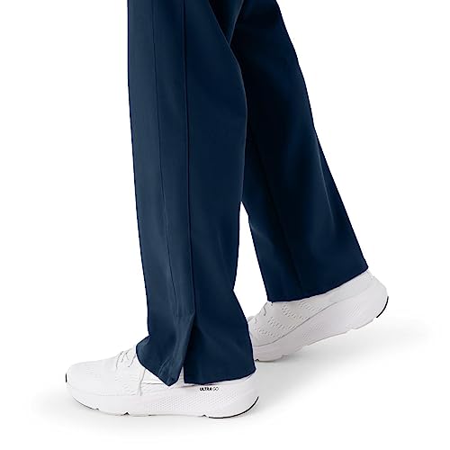 Image of ave. Women's Varick Six Pocket Midrise Straight Leg Scrub Pant, Navy, XXS Petite