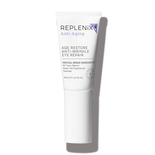 Replenix Age Restore Anti-Wrinkle Retinol Eye Repair, Medical-Grade Anti-Aging Eye Cream for Fine Lines, Dark Circles & Puffiness (0.5 fl. oz)